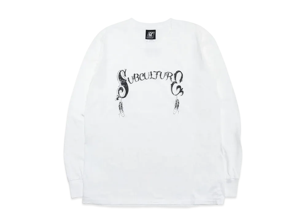 SubCulture Skull Horn Longsleeve T-Shirt "White"