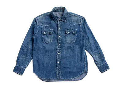 SubCulture Skulltag Denim Western Shirt "Indigo"