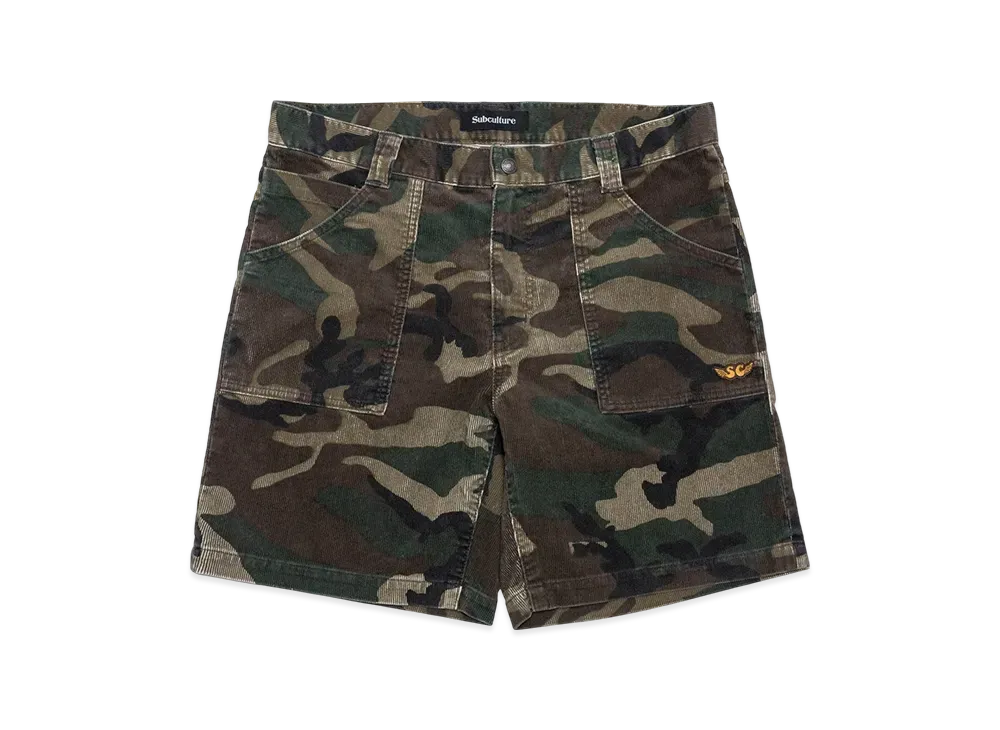 SubCulture Original Camo Corduroy Shorts "Camo"
