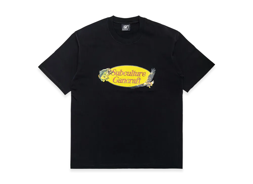 SubCulture x GAN CRAFT Eagle x Black Bass T-Shirt "Black"