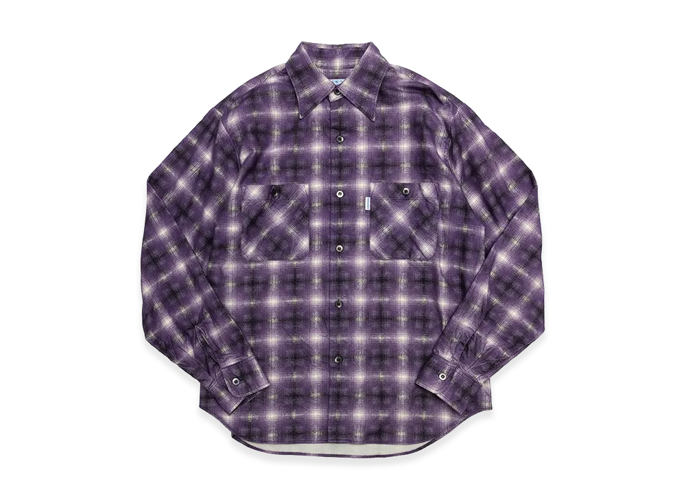 SubCulture Cotton Check Shirt "Purple Check"