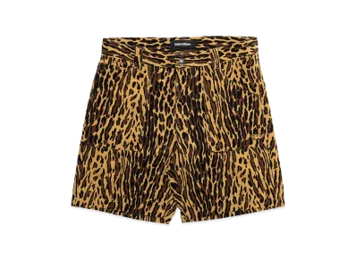 SubCulture Leopard Corduroy Shorts "Yellow"