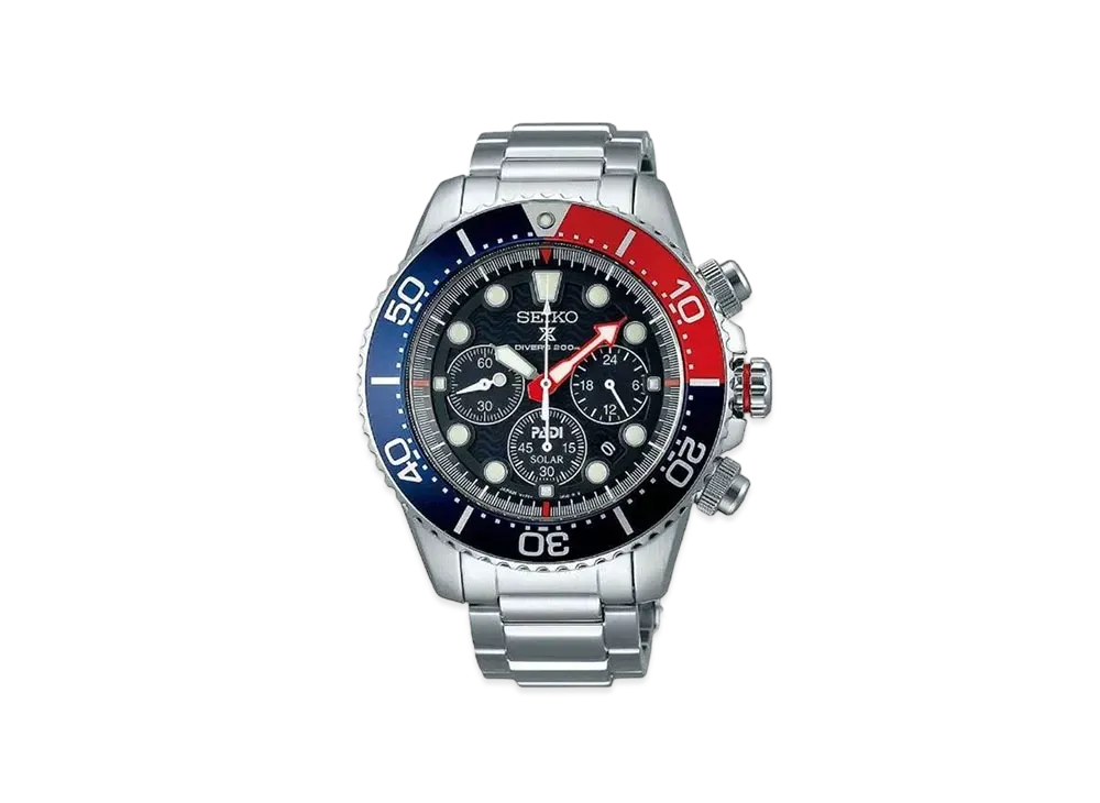 SEIKO Prospex Diver Scuba Solar Chrono Divers PADI Limited Model "Black" SBDL051
