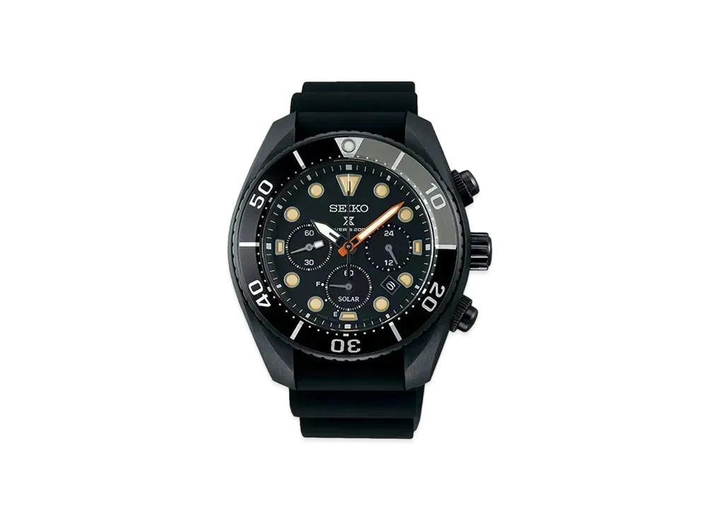 SEIKO Prospex Diver Scuba Solar Chronograph The Black Series Limited Edition "Black" SBDL065