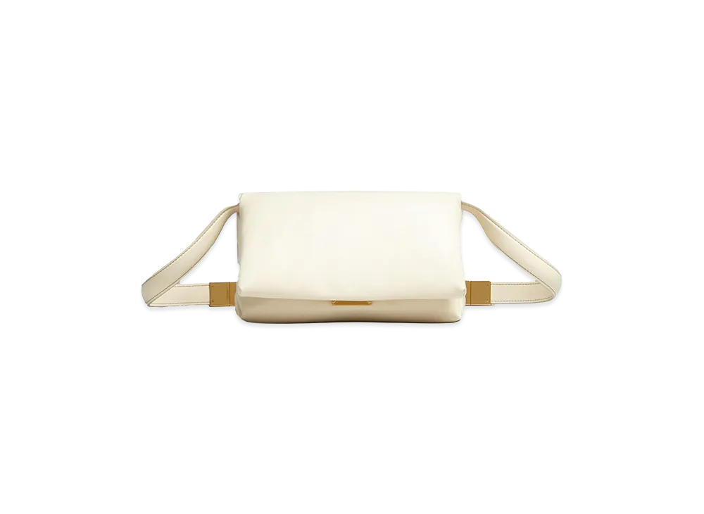 MARNI Women's Ivory Leather Prisma Shoulder Bag "White"
