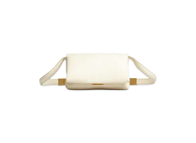 MARNI Women's Ivory Leather Prisma Shoulder Bag "White"