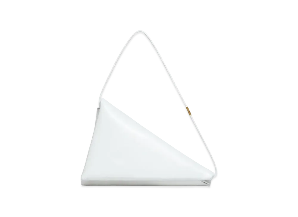 Marni Leather Prisma Triangle Bag "Lilywhite"