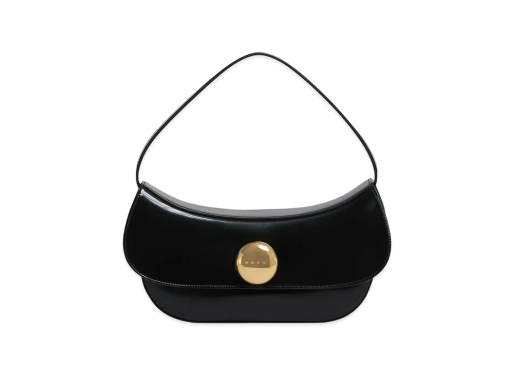 MARNI Butterfly Medium Hobo Bag in Leather "Black"