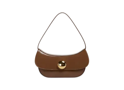 MARNI Butterfly Medium Hobo Bag in Leather "Maroon"