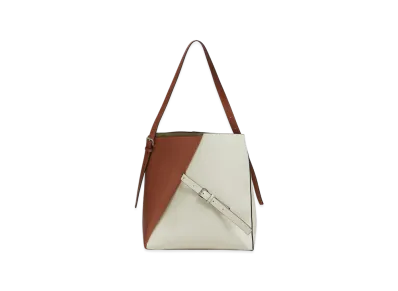 MARNI Reverse Hobo Bag in Leather "Cinnamon/Shell"