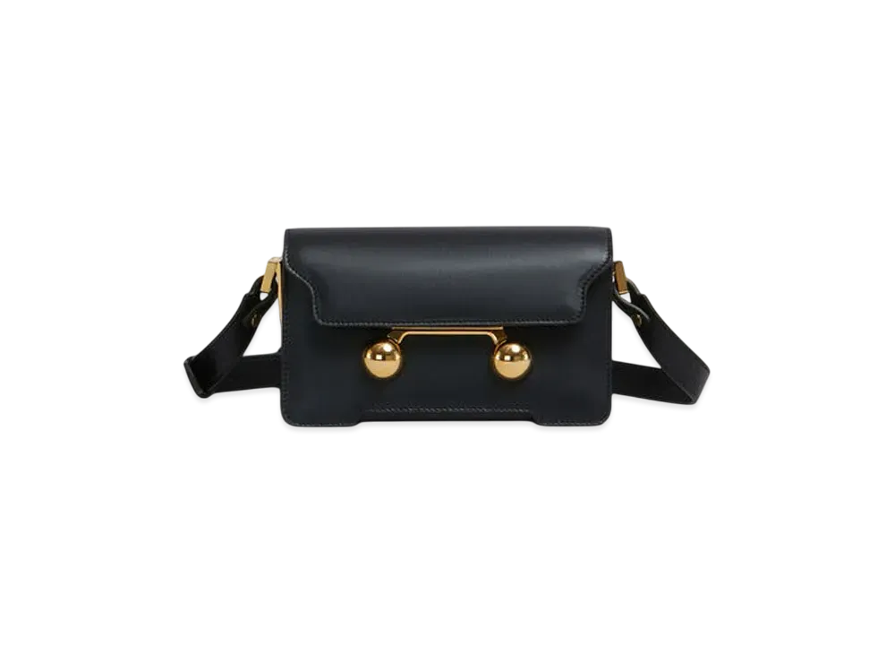 Marni Leather Trunkaroo Mini Shoulder Bag "Black"