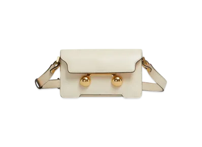 Marni Leather Trunkaroo Mini Shoulder Bag "Shell"