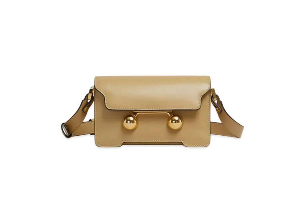 Marni Leather Trunkaroo Mini Shoulder Bag "Nomad/Beige"