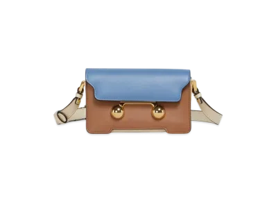 Marni Leather Trunkaroo Mini Shoulder Bag
"Opal/Cinnamon/Seashell"