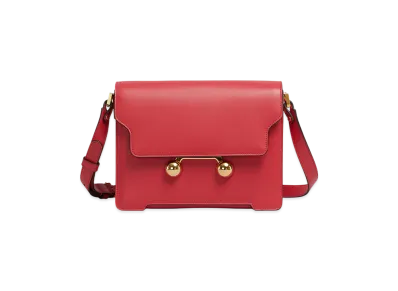 MARNI Trunkaroo Medium Shoulder Bag in Leather "Tulip"