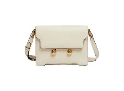 MARNI Trunkaroo Medium Shoulder Bag in Leather "Shell"
