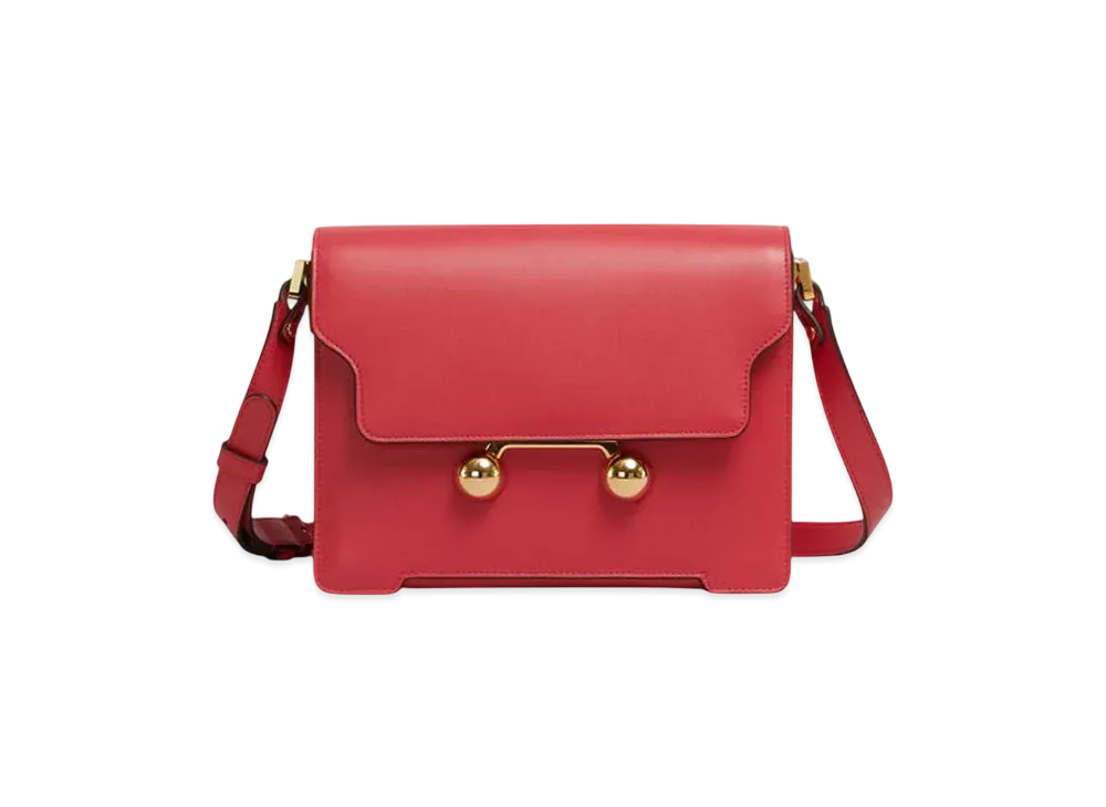 Marni Leather Trunkaroo Medium Shoulder Bag "Tulip"