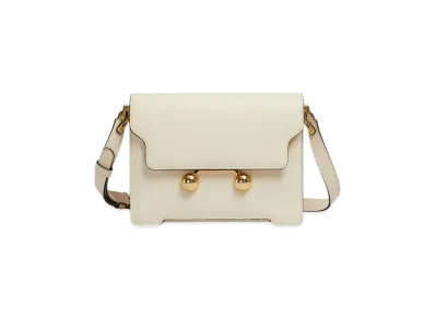 Marni Leather Trunkaroo Medium Shoulder Bag "Shell"