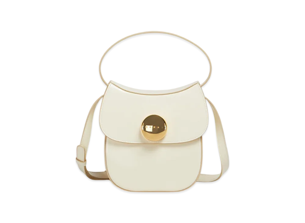 MARNI Butterfly Small Handbag in Leather "Shell"