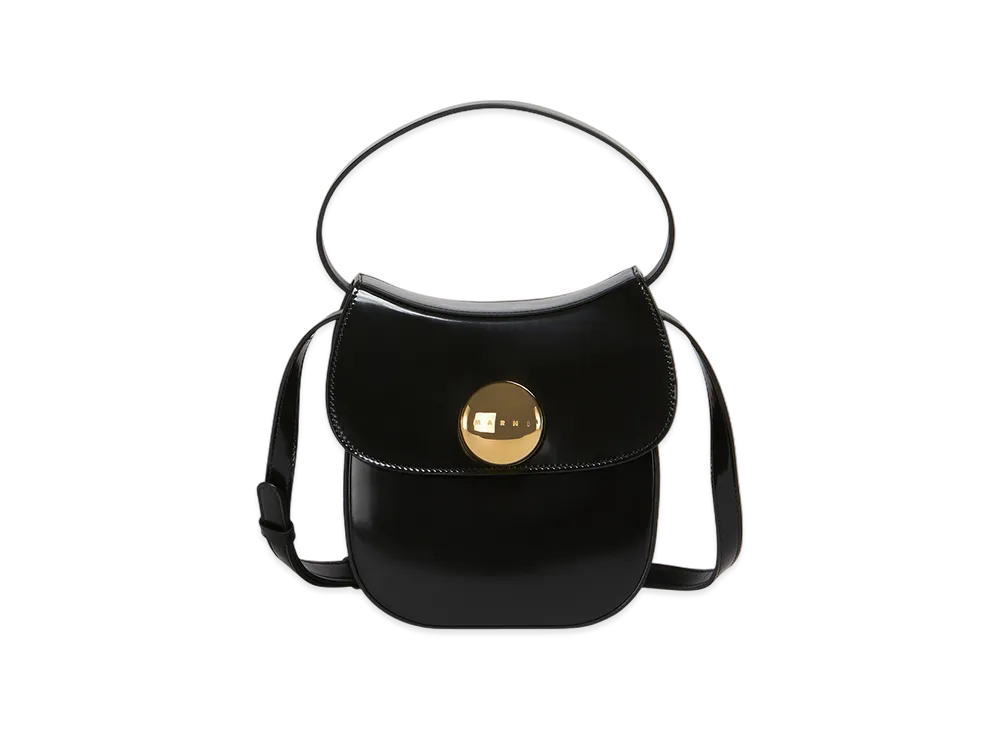 MARNI Butterfly Small Handbag in Leather "Black"