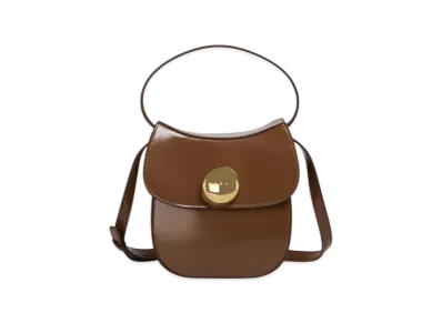 MARNI Butterfly Small Handbag in Leather "Maroon"