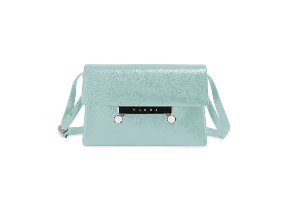 MARNI Small Envelope Bag in Craquele Patent Leather "Waterfall"