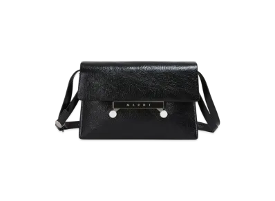 MARNI Small Envelope Bag in Craquele Patent Leather "Black"