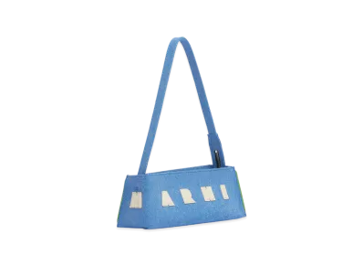 MARNI Denim Museo Baguette Bag "Cobalt"