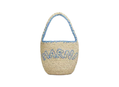 MARNI Nassa Small Hobo Bag "Natural/Light Blue"