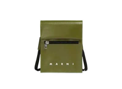 Marni Pouch with Shoelace Strap "Leav Green"