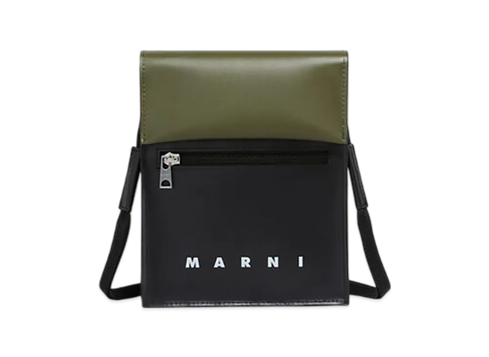 MARNI Tribeca Shoulder Bag "Deep Sage/Black"