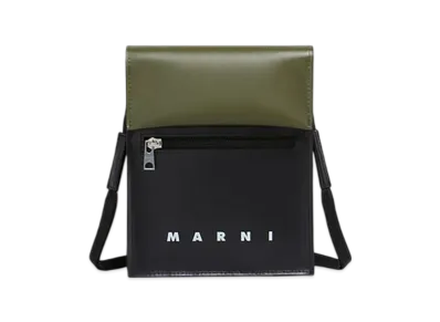 MARNI Tribeca Shoulder Bag "Deep Sage/Black"