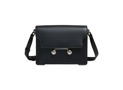 MARNI Trunkaroo Medium Shoulder Bag in Leather "Black"