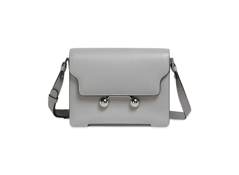 MARNI Trunkaroo Medium Shoulder Bag in Leather "Atmosphere"
