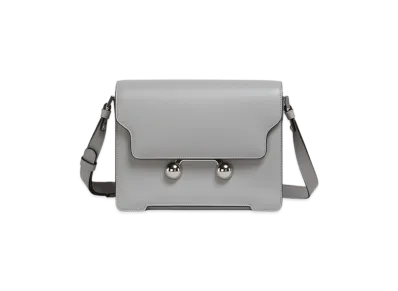 MARNI Trunkaroo Medium Shoulder Bag in Leather "Atmosphere"