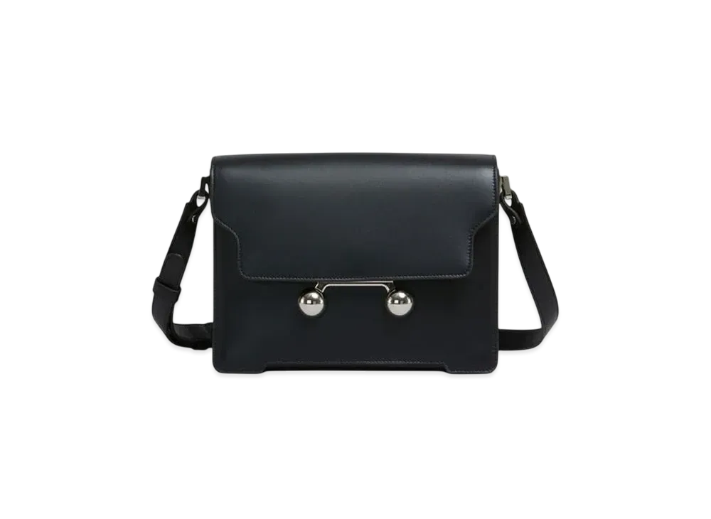 Marni Leather Trunkaroo Medium Shoulder Bag "Black"