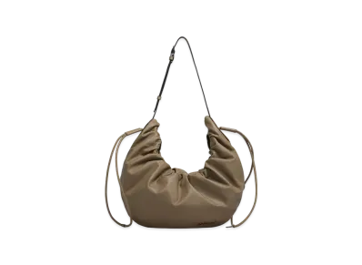 MARNI Chou Chou Small Hobo Bag in Leather "Antique Silver"