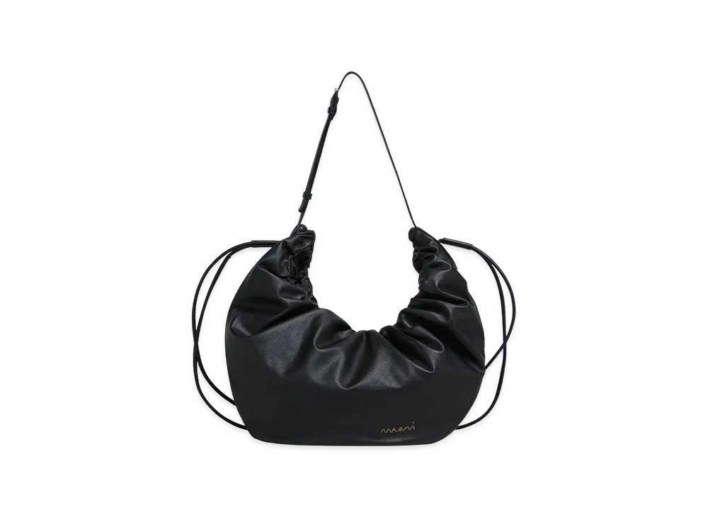 MARNI Chou Chou Medium Hobo Bag in Leather "Black"