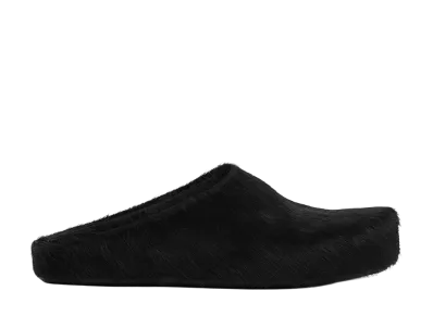 MARNI Long Haircalfskin Fussbett Sabot "Black"
