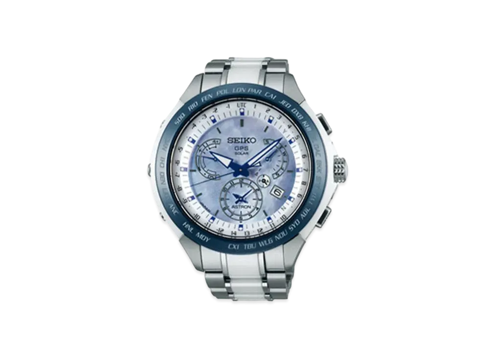 SEIKO Astron GPS Solar Dual Time 2015 Limited Model "White" SBXB039