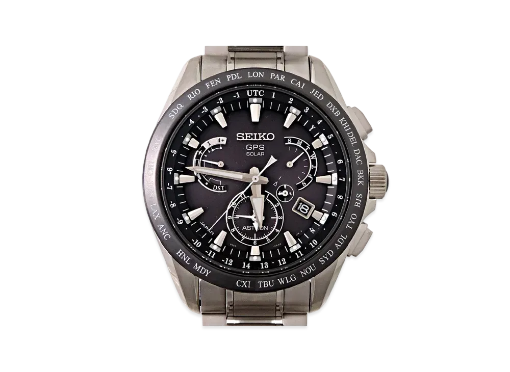 SEIKO Astron GPS Solar 8X Series Dual Time "Black" SBXB045