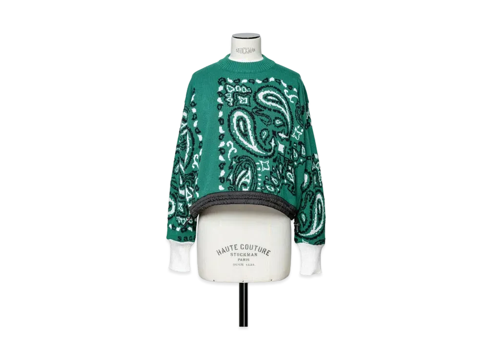 sacai Bandana Knit Pullover "Green"