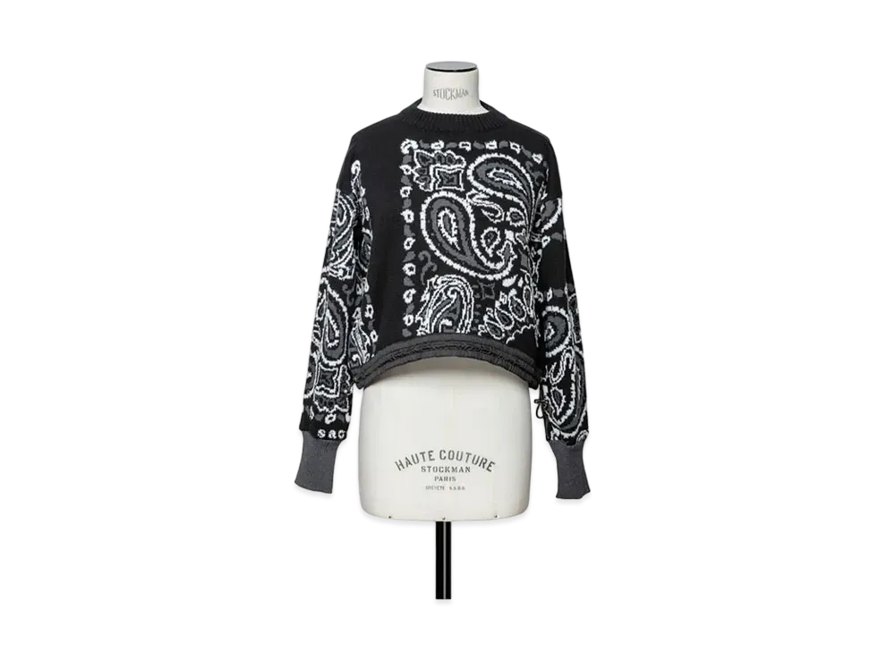 sacai Bandana Knit Pullover "Black"