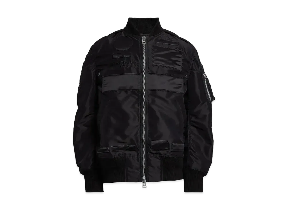 sacai x Mercedes AMG Patch Nylon Bomber Jacket "Black"