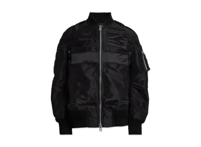 sacai x Mercedes AMG Patch Nylon Bomber Jacket "Black"