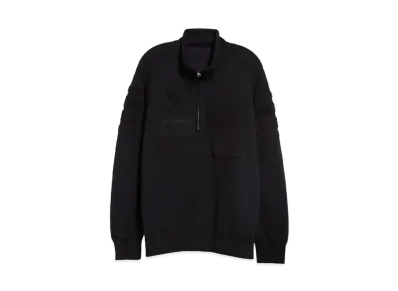 sacai x Mercedes AMG Patch Half Zip Sweatshirt "Black"