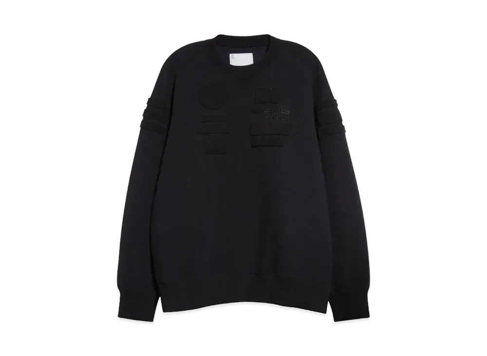 sacai x Mercedes AMG Patch Cotton Blend Sweatshirt "Black"