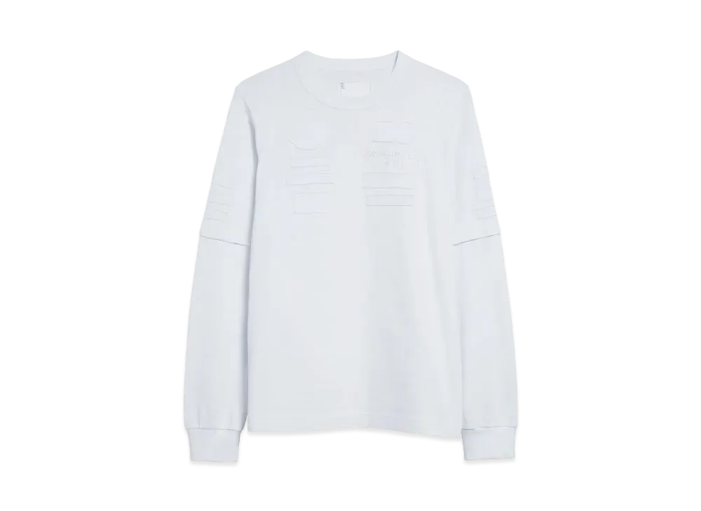 sacai x Mercedes AMG Patch Long Sleeve Cotton T-Shirt "White"