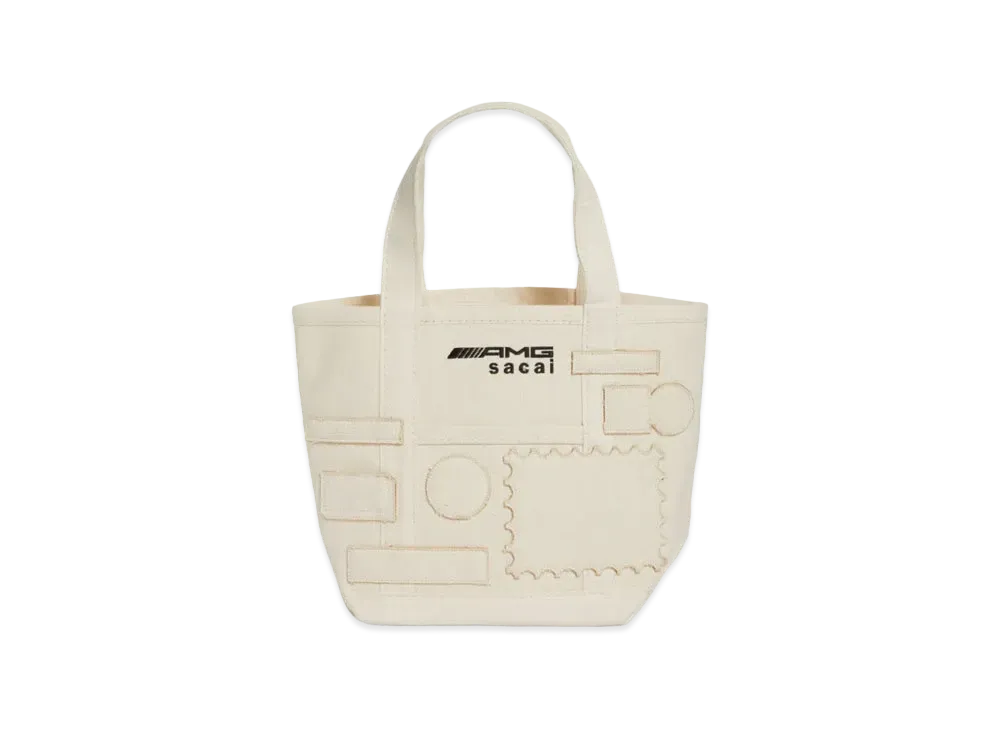 sacai x Mercedes AMG Small Patch Canvas Tote "Off White"