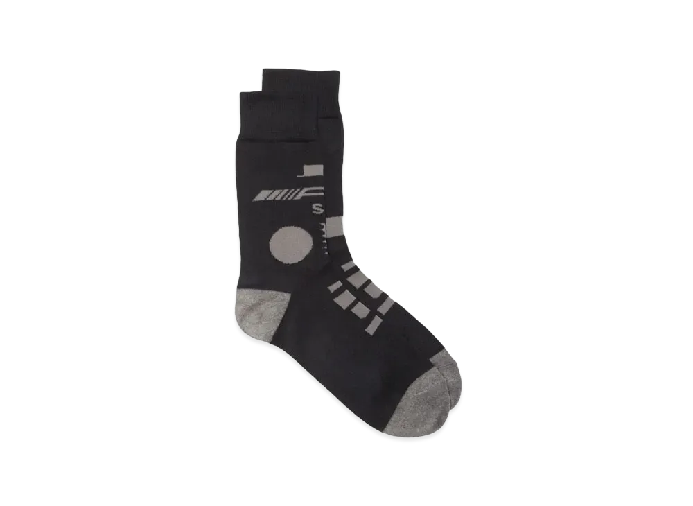 sacai x Mercedes AMG Jacquard Crew Socks "Black"